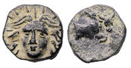 Ancient coins PHRYGIA. Kibyra. Late 2nd-1st century BC. AE Bronze facing Helios, very rare! -