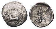 Ancient coins Greek coins: Perrhaebi, Thessaly AR silver obol 480-400 BC -