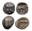 Ancient coins Greek coins: Pair of nice AR silver obols from Troas Tenedos (2) -