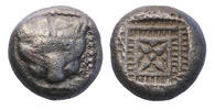 Ancient coins IONIA, Miletos. Late 6th-early 5th century BC. AR 1/8 silver Stater - Scarce! -
