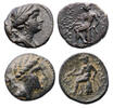 Ancient coins SELEUKID EMPIRE. Pair of choice Seleukos III Keramnos AE bronzes (2) -