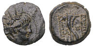 Ancient coins SELEUKID KINGS of SYRIA. Alexander II Zabinas. 128-122 BC. large bronze AE 22 mm. -