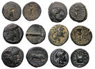 Ancient coins SELEUKID KINGS of SYRIA: Lot of 6 different bronze issues, several rarities! -