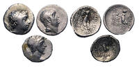 Ancient coins Greek coins: Lot of three Cappadocian AR silver drachms, VF -