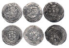 Ancient coins Sasanian coins: Set of three high grade silver drachms, 7th. century AD -