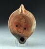 Ancient art Rare oil lamp w bust of empress, Roman mid-late 2nd. century AD -