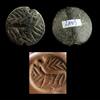 Ancient art Large scarce round Gable blackstone stamp seal, 4th. millenium BC -