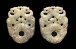 Asian art Nice Chinese brown celadon jade pendant, archaic style, Ming or later -