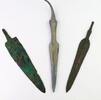 Ancient art Lot of three Acient Luriistan Bronze Dagger, Lance, Javelin, 1000 BC -