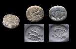 Ancient art High quality Bifacial scaraboid stamp seal, Phoenician c. 800 BC -