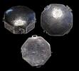 Ancient art Islamic silver lidded box w caligraphy, military related, 17th. cent.! -