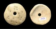 Ancient art XL bone spindle whorl, Sasanian / Byzantine, c. 3rd.-7th. cent. AD -
