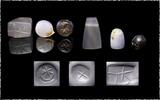Ancient art Three hardstone stamp seals, Assyro-Babylonian, 9th.-7th. cent.BC! -