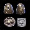 Ancient art Hardstone stamp seal engraved w Peacock, Achaemenid, 7th.-5th. cent BC -