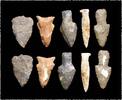 Ancient art P.F. Wulff collection: Lot of 5 Paleo-Indian silex points, c.10.000 BC -