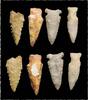 Ancient art P.F. Wulff collection: Lot of 4 Paleo-Indian silex points, c.10.000 BC -