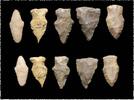 Ancient art P.F. Wulff collection: Lot of 5 Paleo-Indian silex points, c.10.000 BC -