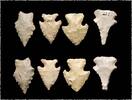 Ancient art P.F. Wulff collection: Lot of 4 Paleo-Indian silex points, c.8.000 BC -