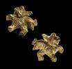 Ancient art Fine Roman Gold Lion applique, 1st.-3rd. century BC. -