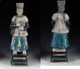 Asian art An XXL Chinese Pottery figure of male Attendant, Ming Dynasty! -
