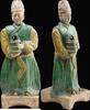 Asian art A Large Sancai Glazed Ming Pottery figure Attendant w. Bucket! -