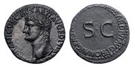 Ancient coins Roman Imperial: Exceptional portrait bronze à As of Germanicus, struck by Caligula! -
