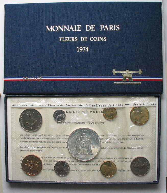 Monnaie de Paris, Fleurs de Coins 1976, complet sous bli…