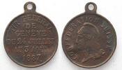 Schweiz - Schützenmedaillen GENÈVE 1887 TIR FEDERAL Medaille bronze par Lauer 23mm -