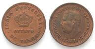 Portugiesisch Indien PORTUGUESE INDIA 1/8 Tanga 1881 LUIZ I copper AU! -