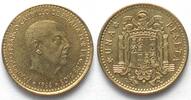 Spanien SPAIN 1 Peseta 1966 (72) FRANCO Al-Br OFF CENTER ERROR! -