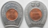 Vereinigte Staaten von Amerika - Tokens KRAUSE NUMISMATICS 1997 A.N.A. CONVENTION encased Lincoln Cent GOOD LUCK -