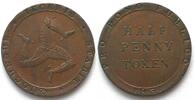 Insel Man ISLE of MAN Half Penny 1831 PRO BONO PUBLICO copper AU! -