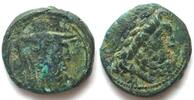 Akarnanien AKARNANIA. Oiniadai, AE 22mm 219-211 BC Zeus / Acheloös -