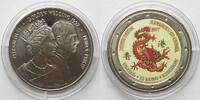 England UK 25 Euro 1997 Dragon HONG KONG RETURNS TO CHINA / GOLDEN WEDDING Cu-Ni -