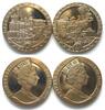 Insel Man ISLE OF MAN 2 x 1 Crown 1992 RAILWAYS Central Pacific & Union Pacific Railroad -