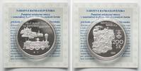 Slowakei 200 Korun SLOVAKIA 200 Korun 1998 150th Anniversary 1st Railroad silver Proof -