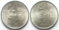 Tschechoslowakei CZECHOSLOVAKIA 50 Korun 1973 25th Anniversary - Victory of Communist, silver UNC -