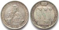 San Marino SAN MARINO 20 Lire 1938 silver, key date, RARE!!! -