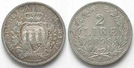 San Marino SAN MARINO. 2 Lire 1898, silver, XF -