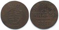Sachsen-Coburg-Saalfeld SAXE-COBURG-SAALFELD Heller 1818 ERNST I copper VF+ -
