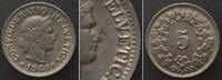Schweiz SWITZERLAND 5 Rappen 1948 Cu-Ni MINT ERROR -
