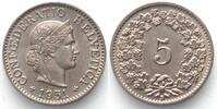 Schweiz SWITZERLAND 5 Rappen 1951 Cu-Ni BU!!! -