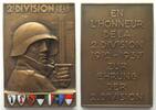 Schweiz - Medaillen EN L'HONNEUR DE LA 2. DIVISION 1937, bronze, 53x37mm -