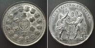 Schweiz - Medaillen SWISS CONSTITUTION 1848 Medal RÜTLI OATH white metal 41mm -