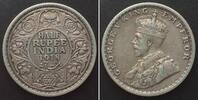 Indien Britisch BRITISH INDIA 1/2 Rupee 1918 Bombay mint GEORGE V silver VF+ -
