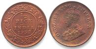 Indien Britisch INDIA 1/2 Pice 1932 GEORGE V bronze UNC-! -