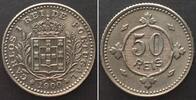 Portugal PORTUGAL 50 Reis 1900 CARLOS I Cu-Ni UNC-! -