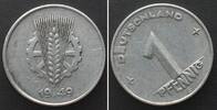 Deutschland - DDR GERMAN DEMOCRATIC REPUBLIC 1 Pfennig 1949 E Alu DIE ROTATION MINT ERROR -