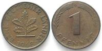 Deutschland - Bundesrepublik Germany FEDERAL REPUBLIC 1 Pfennig 1948 G - MINT ERROR -
