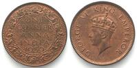 Indien Britisch INDIA 1/4 Anna 1939 (b) Bombay GEORGE VI bronze UNC!!! -